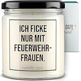 candle guy Vela perfumada | Solo follo con bomberos | Hecho a mano con cera de soja 100% | 70 horas de combustión