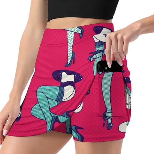 Jupe short de tennis avec poche intégrée pour le sport et le golf