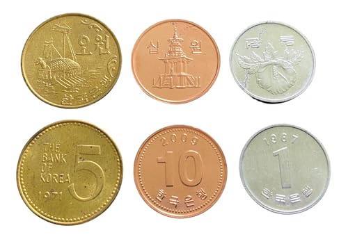 South Korea 3 Coins Set – 1, 5, 10 Won