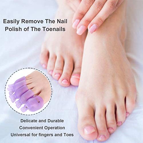 TEUVO 50Pcs Toe Polish Remover Clips Nail Soak Off Clips Set for Fingernails and Toenails, Toe Gel Remover Clips for Acrylic Gel UV Polish, Professional Salon and Personal Use, Multicolor - Image 5