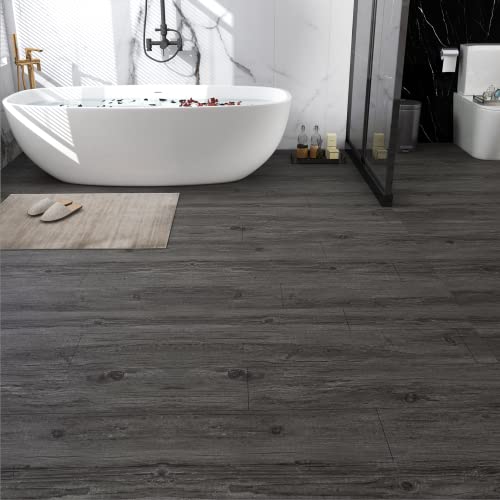 Mulgreat Peel And Stick Floor Tile, Self-Adhesive Vinyl Flooring Plank, Waterproof Deep Wood Grain Planks, 6X36Inch, 36Pack, 54 Sq. Feet, Diy For Bedroom, Kitchen, Living Room Home Decor, Dark #TOP2