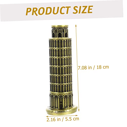 Torre de Pisa miniatura modelo edificio de decoración arquitectónica 3