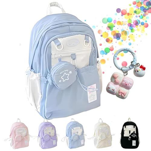 Rosy Posy Backpack, Cream Star Drawstring Backpack, 16