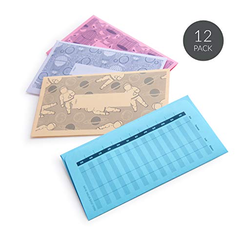JumpOff Jo Save Me Cash Envelope Budget System, Kids Version, 12 Pack