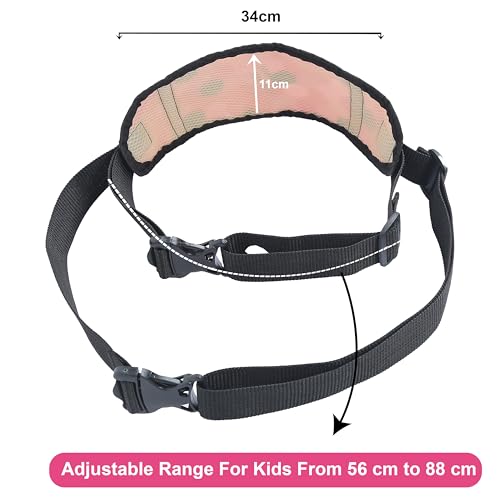Image of Little Lock Kids Bike Safety Belt - Secure, Comfy & Easy-to-Use Harness for Two-Wheelers | Perfect for Bikes & Scooters | Ride Safe with Confidence! inch(Pink)
