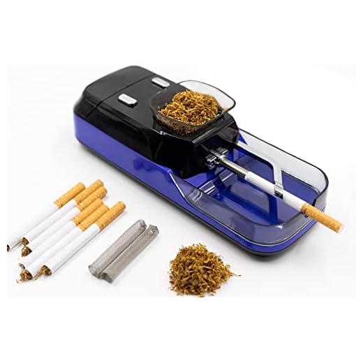 YKLL II Cigarette Rolling Machine ,Electric Automatic Injector, Tobacco Roller Maker, Household Machines (Blue and Black)