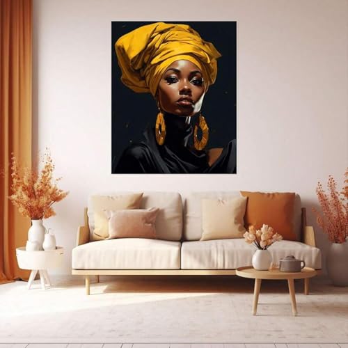 Art mural africain bohème affiche noir et blanc toile 70x100cm - 2