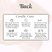 Handmade Candle Care Instruction Card, Candle Care Instruction Card, 3.5 x 2 in Business Card Size 50 Pack for Handmade Candle Makers