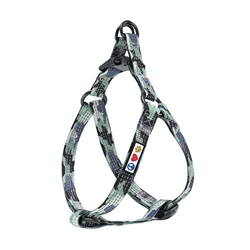 PAWTITAS Harnais pour Chien réfléchissant | Harnais Anti Traction pour Chien Ajustable et Réfléchissant | Harnais pour Chien Petite Taille - Extra Petit Harnais Chien Camoufler Gris