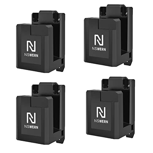 Nswern AR 15 Wall Mount Gun Rack Display Storage Organization Hangers, Shotgun Hooks, Gun Safe Wall Garage, Gun Room Mounting (Black 4pcs)