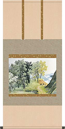 Amazon.co.jp: 掛け軸 掛軸 川合玉堂（かわいぎょくどう）・ 山雨一過