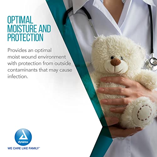 Dynarex Dynaguard Waterproof Dressings, Sterile, Four-Layer Composite Dressing, Offers Optimal Moist-Environment, Bordered - 6" X 6", 1 Case Of 120 Dressings (12 Boxes Of 10) #TOP4