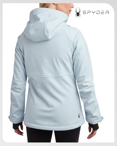 Spyder Womens Softshell Jacket - Lightweight Terry Fleece Hoodies for Women Water Resistant Zip Up Womens Windbreaker Jacket2
