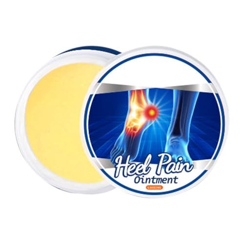 Crema de del dolor en el tacón de hierbas, crema de masaje de pies, bálsamo de pie relajante, no grasiento, absorbente rápido, 5x5 cm, ideal para cuidado diario de pies