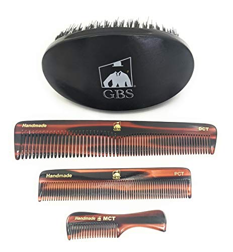 G.b.s Men’s Handmade Comb Set, Pure Synthetic Hair Brush, Dressing Comb, Pocket Comb, Mustache Comb And Military Style Hair Brush #TOP30