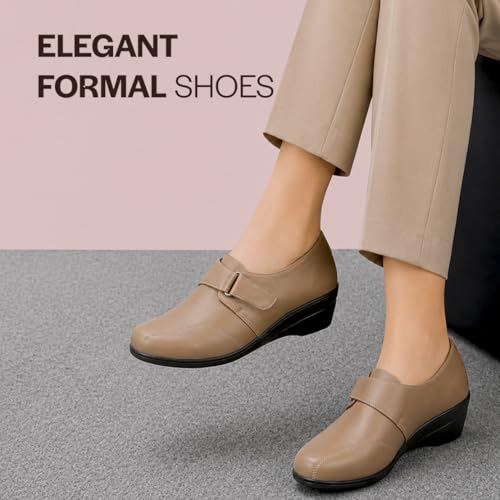 Image of FAUSTO Women's Outdoor Fashion Hook and Loop Platform Heel Wedges