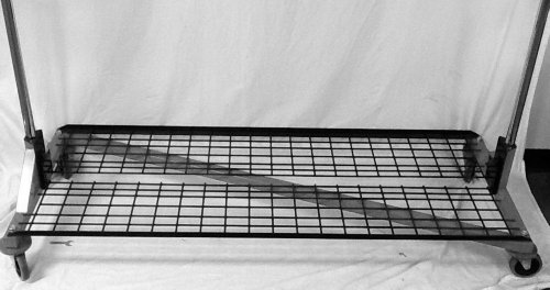 Deluxe Bottom Shelf Storage Accessory for Metropolitan Display Deluxe M10 Series 5' Foot Z-Racks, Gloss Black