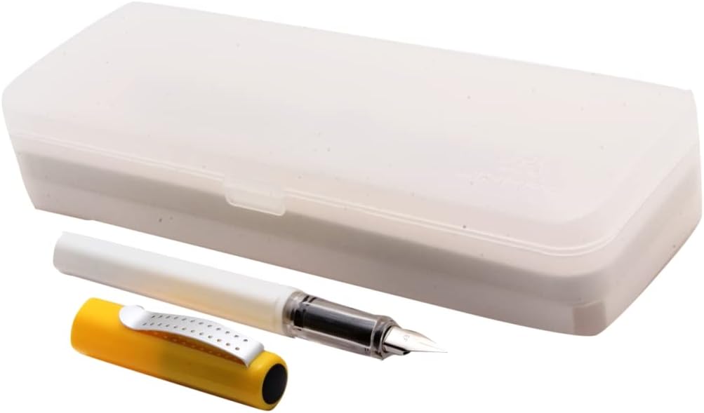 Ledos Jinhao 166 Brilliant Yellow & White Fountain Pen Retro Color Edition Vintage Extra Fine Nib Writing Ink Pens