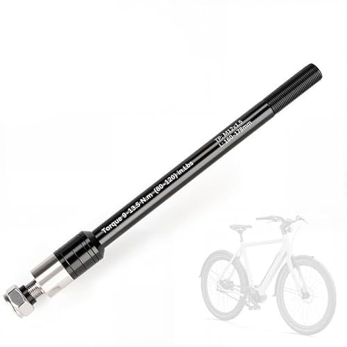 Nuvollo Thru Axle Bicycle Trailer, Thru Axle Bicycle Thru Axle Adjustable Shaft Length Bicycle Thru Axle Compatible with Most Bicycle Trailers Couplings Thru Axle Adapter (M12 x 1.5)