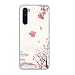 Produktbild Handyhülle kompatibel mit OnePlu s Nord hülle Pfirsichblüte Slim Silikon Motiv weiches Flexibles TPU Case Cover Schutz-Hülle Dünn Durchsichtig Etui Case Cover