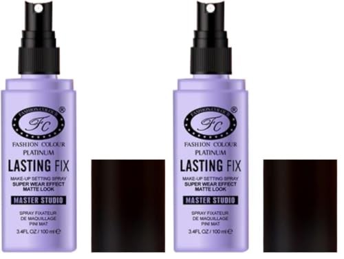 Image of Fashion Colour Makeup Setting Spray II Lasting Fix, Super Wear, Matte Look, Waterproof, 100ml (Pack of 2)