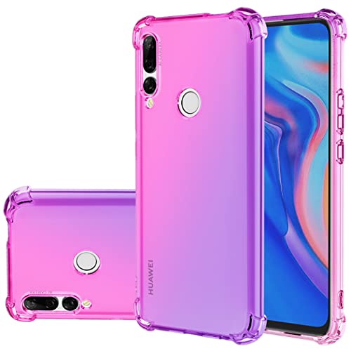Gufuwo Case for Huawei Y9 Prime 2019/Honor 9X/P Smart Z STK-LX1 - Cute Gradient Purple Slim Anti Scratch Soft TPU Phone Cover - Shockproof Protective Case for Huawei Y9 Prime 2019 (Pink/Purple)