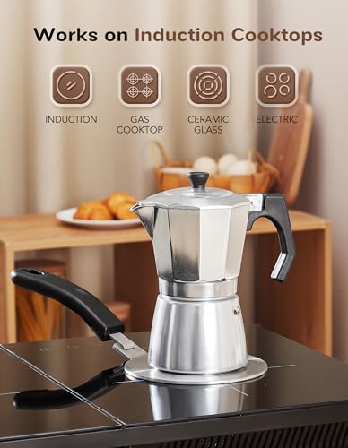 Induction-Adapter-Plate-Detachable-55-Inch-Stainless-Steel-Heat-Diffuser-Plate-for-Moka-Pot-12-Cup-Heat-Diffuser-Cooking-Induction-Adapter-for-Gas-Stove-and-Glass Induction Adapter Plate Detachable 55 Inch Stainless Steel Heat Diffuser Plate for Moka Pot 12 Cup Heat Diffuser Cooking Induction Adapter for Gas Stove and Glass