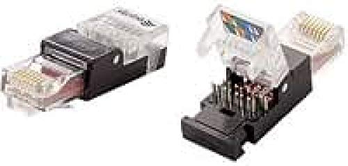 Equip 121165 - Plug (RJ-45, Black, Clear, Polycarbonate, Cat6, 12g, 14mm)