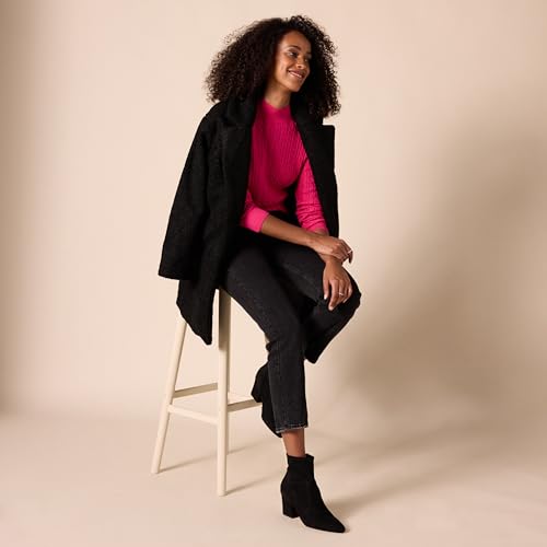 Amazon Essentials women's black ankle heel boot details