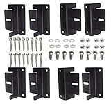 8 Stück schwarze Solarmodul Z-Halterungen mit Muttern/Schrauben - Solarpanel Montage für Wohnmobil, Boot, Caravan, Z-halterung für Dachmontage Montage Solarpanel