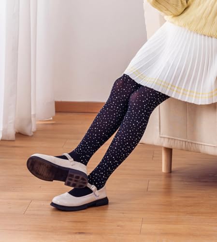 LUCKELF Girls Glitter Tights, Soft Opaque Tights Sparkle Rhinestone Tights School Dress Dance Stockings4