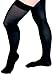 Medline MDS1707DBH Hosiery, Compression, Thigh, 15-20, Size D, Black