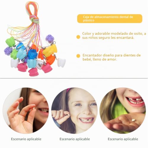 Miniatura 9 de Yeahibaby 20 Unids Caja Dental Caja De Almacenamiento De Dientes Caja De Dientes De Los Niños Caja De Almacenamiento De Plástico Caja De Juguetes De Bebé Collar