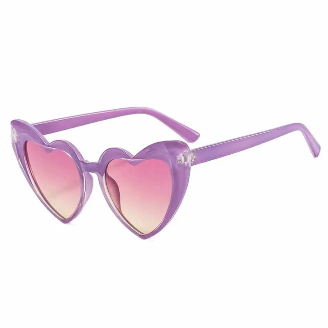 Occhiali da sole alla moda a forma di cuore, da donna, alla moda, da uomo, per viaggi e feste, protezione UV400.
