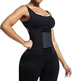 Latex waist Trainer for Women and Men Hot shapers Waist trainer for Women - Waist Trainer Vest Chincher Trimmer Weight Loss- waist Trainer for Working Out Latex Corset Hot Shaper Black