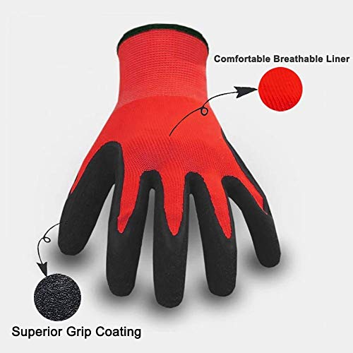 cmjlydh 3 works Gardening Gloves for Men and Women Colourful Superior Grip Working Gloves Comfortable Breathable Durable for Garden Outdoor DIY Fishing Multi-Purpose (3 works) - Image 2
