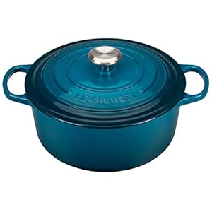 Le Creuset Enameled Cast Iron Signature Round Dutch Oven, 5.5 qt., Deep Teal
