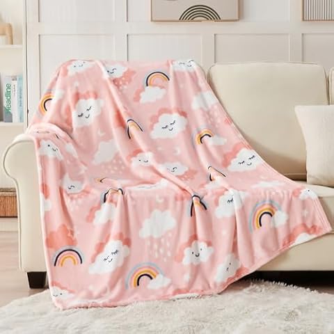 SOCHOW Cloud Print Fleece Throw Blanket Cover