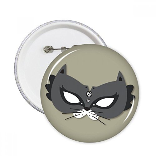 Badge chat noir Venise, broche ronde multicolore, décoration vêtement créative