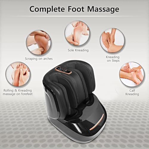 Image of ELUX Leg & Foot Massager for Pain Relief | 9 Modes, 6 Speed & Intensity Levels | Deep Kneading, Shiatsu, Air Compression, Heat Therapy | For Calf, Ankle & Foot Relaxation at Home | ELUX LEG MASSAGER