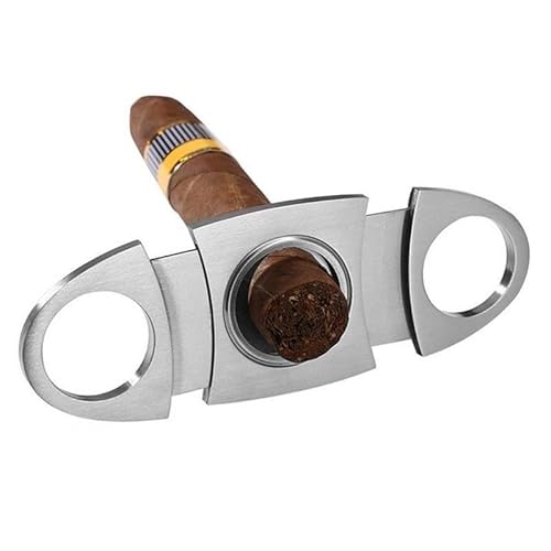 JDIME Rostfritt stål cigarrskärare klassisk bärbar hushåll metall sax dubbla blad tillbehör