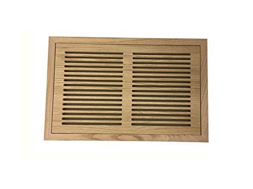 8 inch by 16 oak floor register - 8 Inch x 16 Inch Red Oak Hardwood Vent Floor Register Flush Mount with Frame, Slotted Style, Unfinished