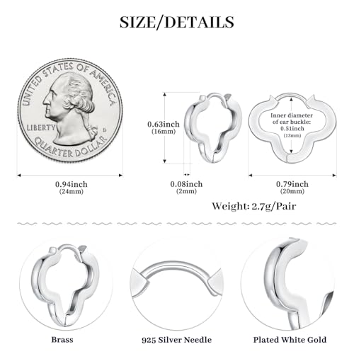 Image of BISAER Silver Huggie Hoop Earrings for Women, 925 Sterling Silver Post Star Small Hoop Earrings Hypoallergenic Lightweight Everyday Jewelry Gift Cute