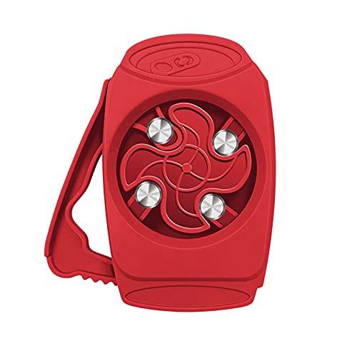 LUCKYYAN Beer Can Opener 2PCS Soda Can Openers Can Top Remover Can Cutter Topless Can Opener Stainless Steel Cutting Can Opener Portable for Kitchen,Red