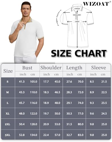 Wizoat Mens Polo Shirts Short Sleeve Quarter Zip Moisture Wicking Golf Polo - image 7