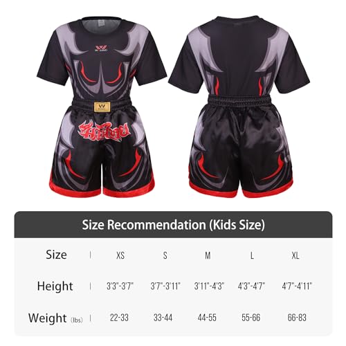 Wesing Kids Sports Rash Guard Suit for MMA No-Gi and Gi Jiu Jitsu BJJ Wear for Boys Girls2