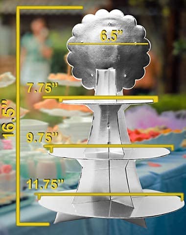 Set Of 2 Metallic Looking Reusable Cupcake Stands - Each Stand Holds 24 Cupcakes - Includes 6 Removable Stickers - Great For Birthdays, Holidays, Or Just Because! - Light Up Sign! Includes Battery! #TOP5