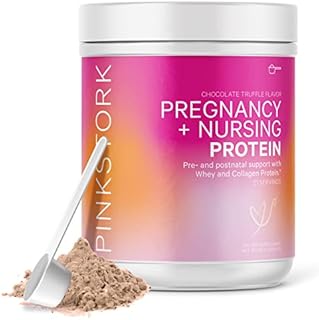 Pink Stork Pregnancy + Nursing Protein: Chocolate Protein Powder for Women, Prenatal + Postnatal, Whey Protein + Collagen, Postpartum Lactation Support, Women-Owned, 21 Servings