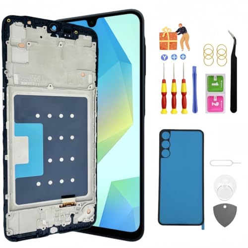 Galaxy A16 5G LCD Display Screen Assembly Replacement for Samsung A16 5G Touch Digitizer Screen with Frame Toolkits SM-A166U A166U1 A166P with Frame (Not for 4G SM-A166B)