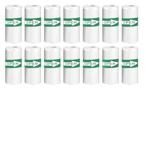 Papier autocollant thermique pour mini imprimante d'étiquettes : lot 20 rouleaux blanc et couleur